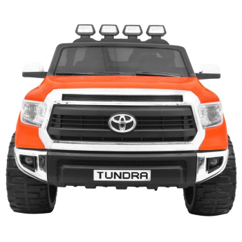 Toyota Tundra XXL dla dzieci Pomarańczowy + Pilot + Bagażnik + LED + Audio + EVA + Wolny Start